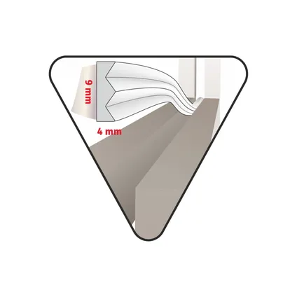 Deltafix Tochtstrip - wit - zelfklevend - 6 m x 9 mm x 4 mm 2