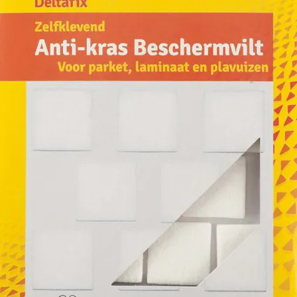 Deltafix Anti-krasvilt - 8x - wit - 25 x 25 mm - zelfklevend 2