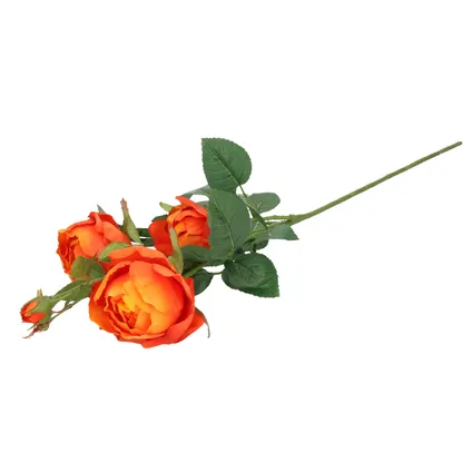 Top Art Kunstbloem roos Ariana - oranje - 73 cm - kunststof steel 4