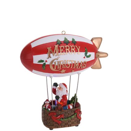 Christmas Decoration kersttafereel zeppelin - met verlichting