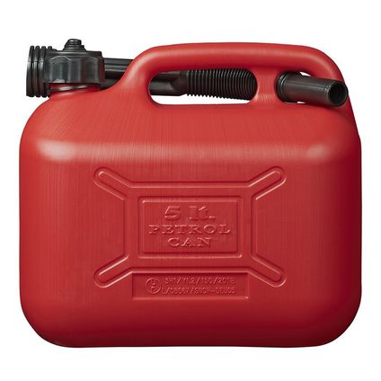 Pro Plus Jerrycan voor brandstof - met schenktuit - rood - 5L