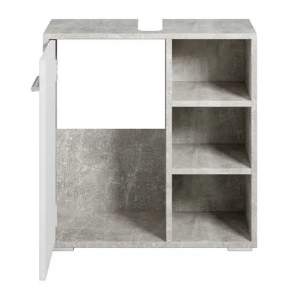 Badplaats Wastafelkast Neptunus 60 x 30 x 60 cm - beton grijs met wit 2