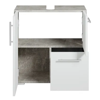 Badplaats Wastafelkast Mars 60 x 30 x 60 cm - beton grijs met wit 2