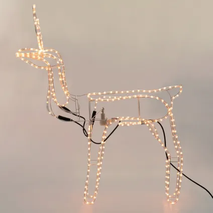 Silhouette renne LED tête motorisée décoration de Noël intérieur/extérieur 85 cm 7