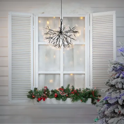 Guirlande gui suspendue 240 LEDs blanc chaud décoration Noël intérieur/extérieur 9