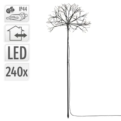 ECD Germany LED Boom 100 cm 240 warm witte LED's, binnen en buiten IP44 waterdicht 5