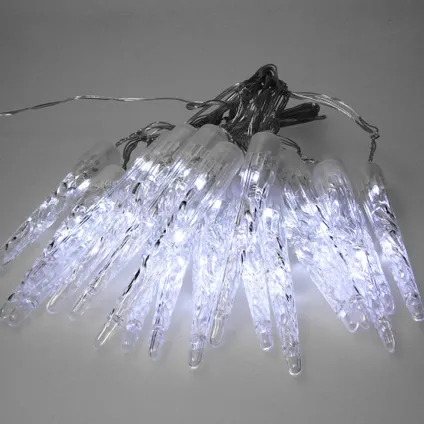 Guirlande lumineuse 40 LEDs stalactites de glace blanc froid décoration de Noël 4