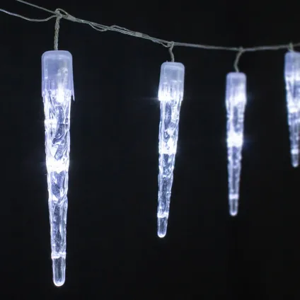 Guirlande lumineuse 40 LEDs stalactites de glace blanc froid décoration de Noël 6