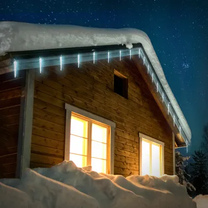 Guirlande lumineuse 40 LEDs stalactites de glace blanc froid décoration de Noël 8