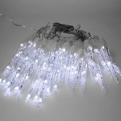 Guirlande lumineuse 72 LEDs stalactites de glace blanc froid décoration de Noël 4