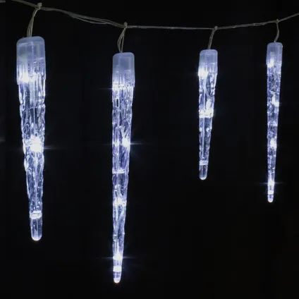 Guirlande lumineuse 72 LEDs stalactites de glace blanc froid décoration de Noël 6
