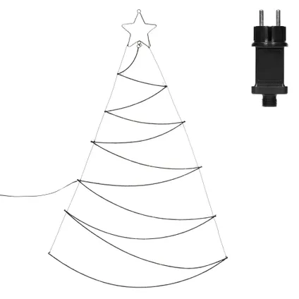 Sapin de Noël LED arbre de lumière décoration d'hiver blanc chaud 150 LED IP-44 3
