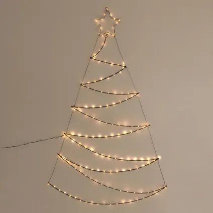 ECD Germany LED kerstboom 150cm 150 LED's warm wit, ster, muurbevestiging 6