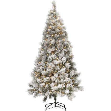 Royal Christmas® Arbre de Noël artificiel Chicago 150 cm avec neige | Y compris l'éclairage LED