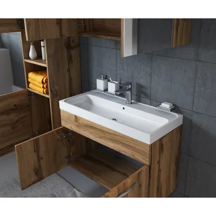 Meuble de salle de bain de Paso 80 cm - Badplaats - Chene – Armoire meuble 5