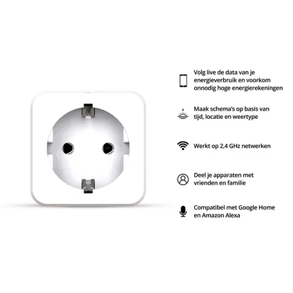 FlinQ Smart Plugs 2-pack - Prise intelligente - Prise intelligente - Mesure de l'éne 5
