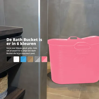 FlinQ Bath Bucket 1.0 - Badkuip - Zitbad - 185L - Roze 3