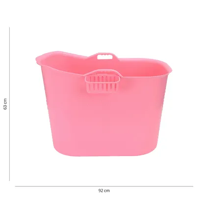 FlinQ Bath Bucket 1.0 - Baignoire - Bain de siège - 185L - Rose 5