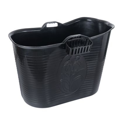 FlinQ Bath Bucket 1.0 - Badkuip - Zitbad - 200L - Zwart