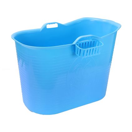 FlinQ Bath Bucket 1.0 - Baignoire - Bain assis -185L - Bleu