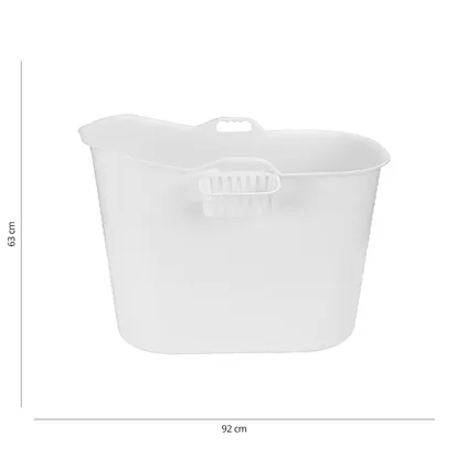 FlinQ Bath Bucket 1.0 - Baignoire - Baignoire assise - 185L - Blanc 5