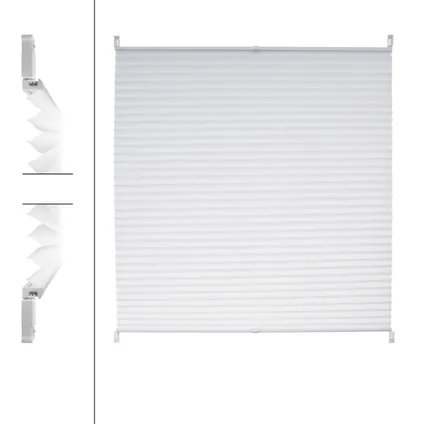 Store Plissé ECD Germany Fenêtre 80 x 100 cm - Blanc - Klemmfix - Sans Perçage 4