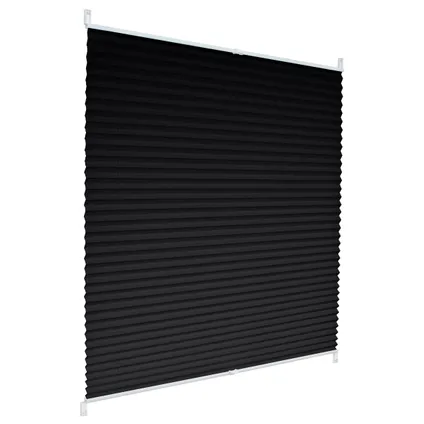 ECD Germany Window Plissé Blind 90x200 cm Zwart - Niet boren & niet lijmen