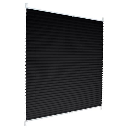 ECD Germany Window Plissé Blind 50x150 cm Zwart - Zonder boren & zonder lijm