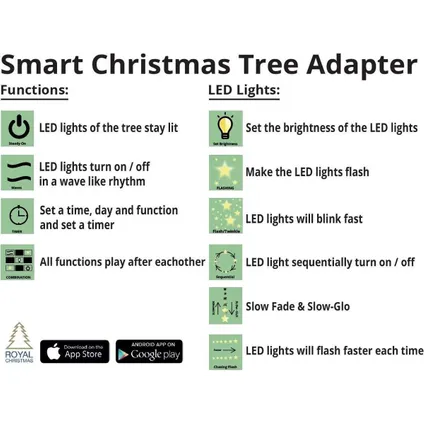 Royal Christmas Kunstkerstboom Alaska Slank 240cm met LED + Smart Adapter 10