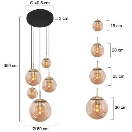 Steinhauer hanglamp bollique Ø 60cm 2730 messing 10