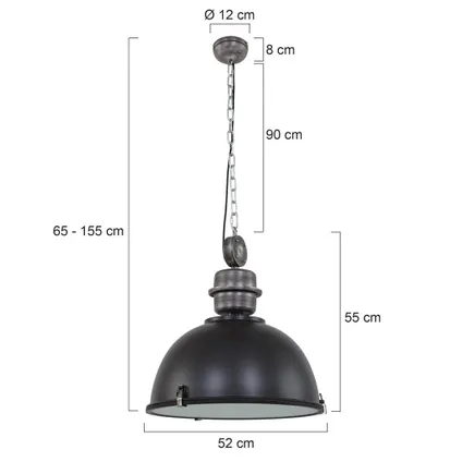 Steinhauer hanglamp bikkelxxl 7834zw zwart 8