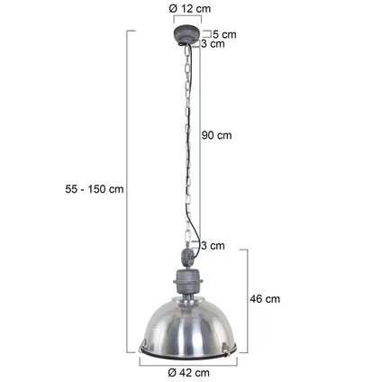 Steinhauer hanglamp industrieel bikkel 7586st staal 8