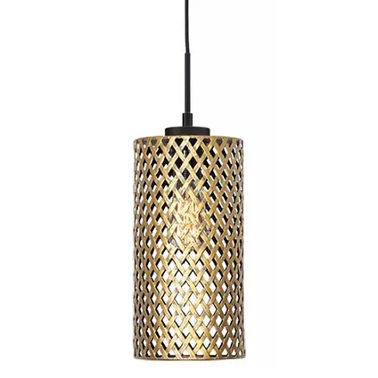 Freelight hanglamp Cestino 3 lichts L 100cm zwart - goud 2