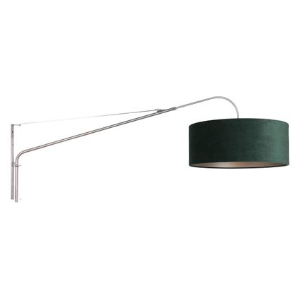 Steinhauer wandlamp elegant classy 8130 staal velours kap groen