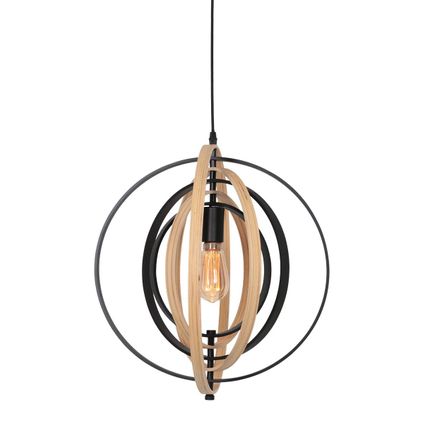 Anne Light & home hanglamp Muoversi Ø 45cm hout zwart