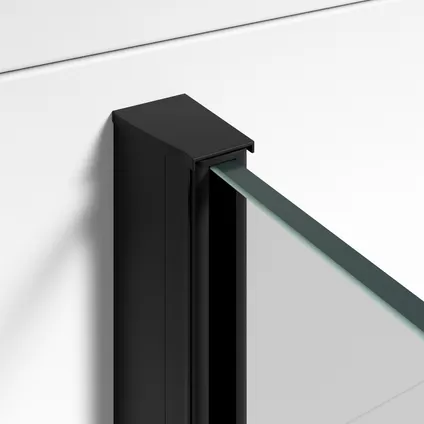 Badplaats Douchewand Rizani 90 x 200 cm - rookglas - zwart profiel - nano coating 3