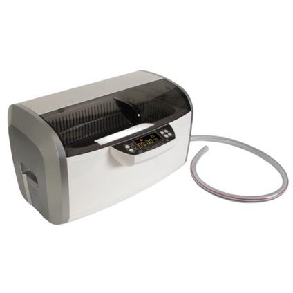 Perel Nettoyeur à ultrasons avec fonction de dégazage, 310 W, 6000 ml, 35 kHz, Blanc, 25 cm x 30 cm x 43.8 cm