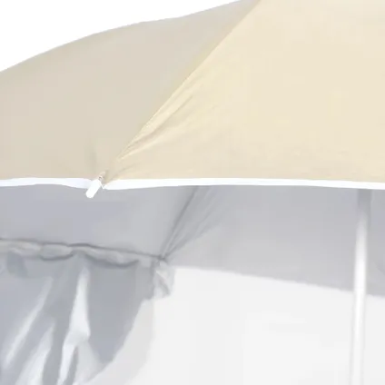 vidaXL Parasol de plage avec parois latérales Sableux 215 cm 6