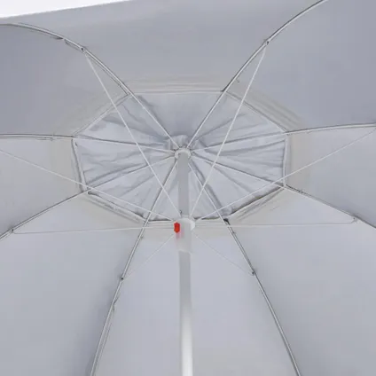 vidaXL Parasol de plage avec parois latérales Sableux 215 cm 7