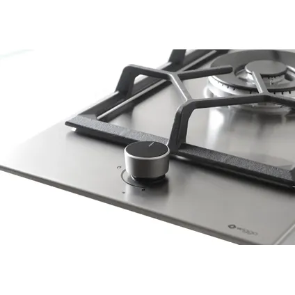 Wiggo WH-G331RD(X) - Table de cuisson à gaz encastrable avec Wok - 30cm - Acier inoxydable 2