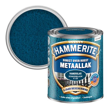 Hammerite metaalverf hamerslag glans donkerblauw 750ml