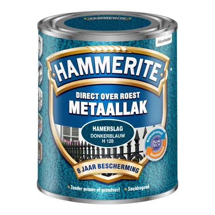 Hammerite metaallak Hamerslag donkerblauw H128 750ml 2