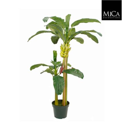 Mica Decorations bananenboom h180d115 groen in pot - GROEN