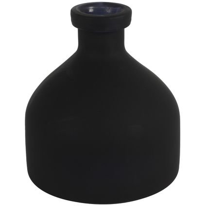 Countryfield Bloemenvaas Low Bottle - mat zwart - glas - H20 cm