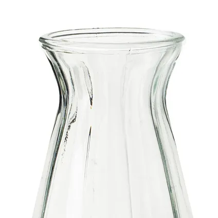 Jodeco Bloemenvaas - Stijlvol model - helder/transparant glas - H18 x D11,5 cm 2