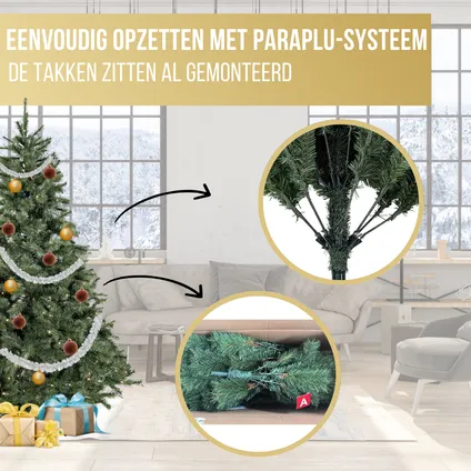 Excellent Trees® Elverum Frosted 210 cm Kerstboom met Verlichting met Mobiele App 6