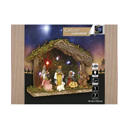 Feeric lights & Christmas Kerststal - met figuren - L18 x H13,5 cm 2