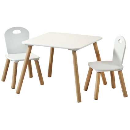 Ensemble table et chaises pour enfants robustes - 55x55x45 cm