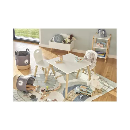 Stevige Kindertafel set met Stoeltjes - 55x55x45 cm 3