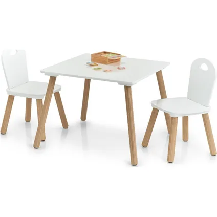 Stevige Kindertafel set met Stoeltjes - 55x55x45 cm 5